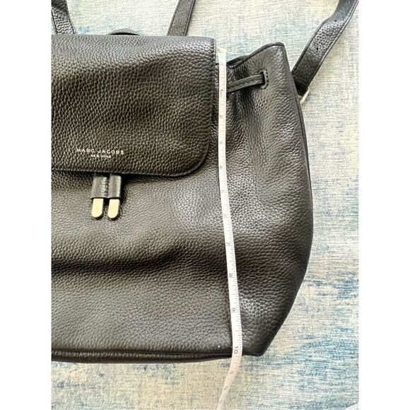Marc Jacobs Black Pebbled 100% Cow Leather Pike Place Backpack